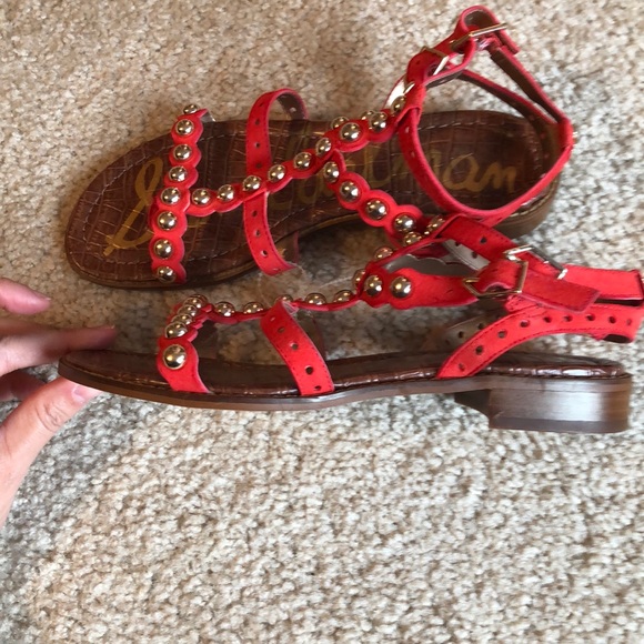 ⚡️Sam Edelman Elisa Gladiator Stud Coral Punch - Picture 4 of 6
